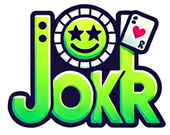 Логотип Joker Casino — стилизованное изображение джокера в чёрно-красных тонах.